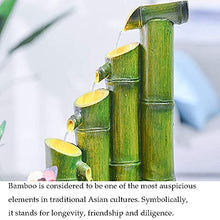 EliteBloom Bamboo Fountain Garden Bamboo Feng Shui Water Fountain Outdoorese Garden Feature Spout and Pump Sculptures Statues Home Decoration Arts Crafts for Pond Fish Tank Courtyard (30 * 30 * 49Cm)