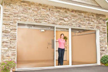 Lifestyle Screens Garage Door Screen (6'Wx7' & 8'H in All Options; 8'Wx7'H in All Options) Pull Down Screen Panel Durable Aluminum Frame Sizes (White, 8'W x 7'H with 18x14 Fiberglass Screen Cloth)
