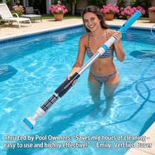 zcjysqav Cordless Handheld Pool Vacuum Telescopic Pole, Rechargeable for Above/In-Ground Pools & Spa