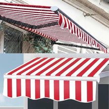 Manual Retractable Awning Door Window Awning Shelter Outdoor Canopy Home Deck Canopy with Manual Crank Handle（Frame Included ）