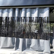 Outdoor Curtains,Pvc Transparent Waterproof Pvc Tarpaulin Side Panels,With Grommets,0.3mm Weatherproof Clear Tarp,Pergola Porch Gazebo Partition Curtains,Customizable,W×H-4.8×2.5m(15.7*8.2ft)