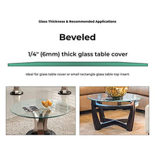 Custom Cut Glass Table Top 1/4'' Thick - Clear Tempered Glass Cut to Size - Round Replacement Glass for Table Tops with Bevel Edge by Fab Glass and Mirror C-CLGT-RD6MTB