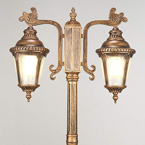 HUANJU Post Lamp Outdoor E27 Street Light,IP65 Waterproof Vintage Street Lights Landscape Post Lighting Fixture for Garden Yard Lawn Street Pathway Driveway Patio