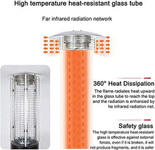 CFDZCP Outdoor Patio Space Heater Patio Heater, Tilt Protection Outdoor Heater, 15KW Gas Propane Heater, Fast Heating Standing Umbrella Heater for Garden, Commercial Home(Black)