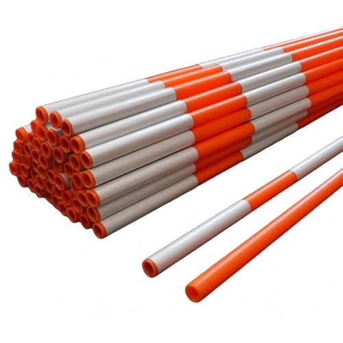 DISCOUNT SNOWSTAKES .COM 32" Lite Snow Stakes with Reflective Tape Orange