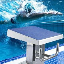 19.7 Inch Pool One Step Diving Starting Block and Swimming Competition Jumping Platform with Backstroke Handle,Loading 250kg/550lbs,Anti Slip Outside Inclined at 15° Diving Board B