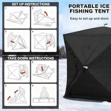 LKXNEW Portable Outdoor Sauna Tent for 3-4 People - Foldable Insulated Ice Fishing Tent with Stove Chimney,All-Weather Camping or Home Use