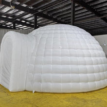 Younghome Inflatable Igloo Dome Tent with RGB LED Lights White