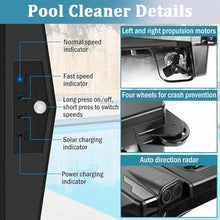 Automatic Robotic Solar Pool Skimmer Cleaner - Cordless, Dual-Mode, Smart Obstacle Avoidance for All Pool Types - Efficient Solar-Powered Cleaning Solution