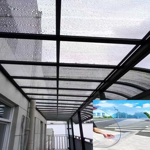ZRUTIMI polycarbonate greenhouse panels, 1/2/3mm thick waterproof and UV-resistant transparent plastic roof panels, transparent alternative panels for greenhouses, terraces and plants(3mm,1.5x15m/5.1x