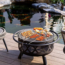 Outdoor Fire Pit Fire Pits Outdoor Wood Burning, Wrought Iron Firepit for Outside, for Backyard Terrace Patio
