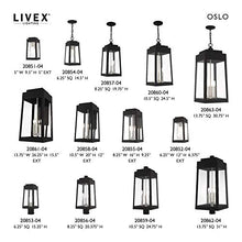 Livex Oslo Four Light Outdoor Wall Lantern Black