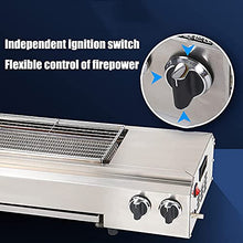 Portable Propane Gas Grill Tabletop Grill Outdoor Cooking Stove 2 Burner Stainless Steel BBQ Grill for Picnic Camping Trip Tailgating Patio B (A)