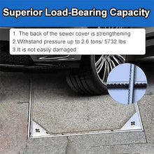 GHHDPXM Heavy-Duty Stainless Steel Recessed Manhole Cover, 700x700mm Square Lid for Patios and Gardens, Invisible Design for Easy Access and Durability