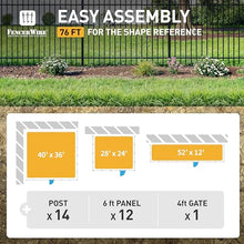 Fencer Wire 76FT Heavy Duty Pinnacle Fence Barrier Kit Black