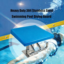 Ankewuei Heavy Duty Stainless Steel Swimming Pool Diving Board & Starting Block, <10° Incline Non-Skid Platform with Backstroke Handle for Outdoor/Indoor Pool Competition Training