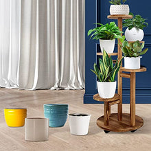 iumLeap 5 Tiered Tall Plant Stand,Corner Display Rack, Multi-Tier Planter Pot Holder Flower Stand for Living Room Balcony Garden Patio