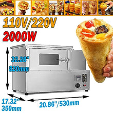 TXMACHINE 4 cone maker machine Outdoor Ovens 12 holes display warmer for pizza shop restaurant hotel home commercial 3000W with 4 molds (oven, 220V/50HZ)