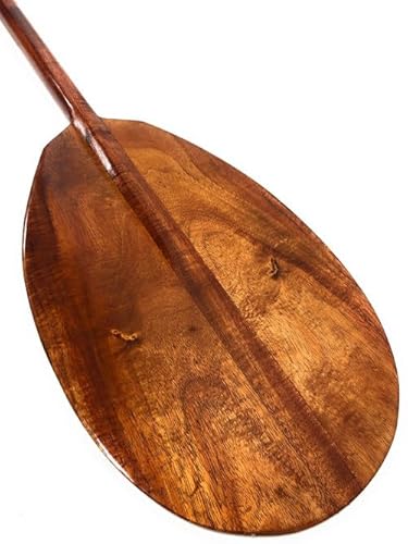 Tikimaster AAA Watermarks Curls Hawaiian Koa Paddle 60 in Steersman