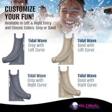 Global Pool Products Tidal Wave Inground Swimming Pool Water Slide Deck Mounted Left Curve Turn Sand GPPSTW-Sand-L
