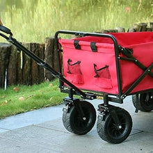 CWENZXDIA Garden Wagon Folding Utility Wagon Garden Outdoor Picnic Camping Cart with Storage Basket Adjustable Handle Utility Cart(D)