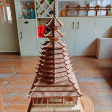 Okjew Octagonal Drum-Tower Pure Wood Model