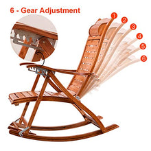 ELUKHT Comfortable Folding Rocking Chair with Cushion - Ergonomic Bamboo Deck Chair for Relaxing in Living Room Patio & Outdoor Spaces - Stylish & Design