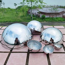 RT-OSXE Reflective Garden Gazing Balls, 10pcs Hollow Polished Mirror Reflection Hemisphere, Shiny Pond Floating Sphere for Outdoor Indoor Garden Decoration (Color : Silver, Size : 400mm/15.7in)