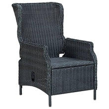 AMBERARD Outdoor Dining Set Dark Grey and Black Furniture Set