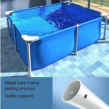 GRRICEPL Metal Frame Above Ground Outdoor Swimming Pool, Steel Frame Swimming Pool, SuperTough Puncture Resistant, Thickened PVC, Easy to Fold (Color : Blue, Size : 180x140x60cm)