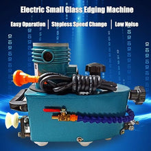 Vdniduir Electric Glass Edging Machine,Portable Small Glass Edger Machine, Acryl Polishing Machine,for Straight Round Bevelled