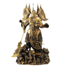 FENGSHUI-CAISHEN Guan Yu Statue Brass 33 Inch