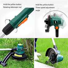 Lazy Electric Lawn Mower Small Lawn Mower Handheld Portable Multifunctional Wireless Lithium Battery Lawn Mower Green