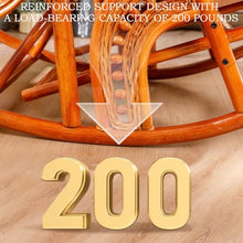 Natural Handmade Rattan Balcony Rocking Chair, Extendable Footrest, Suitable for Living Room Balcony and Garden(Brown,125 * 100 * 63cm)