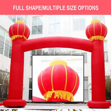 Inflatable Arch Red with Blower Inflatable Arch Lantern Outdoor Decorations for Outdoor Events and Commerce Advertising(10M)