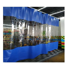 GJMDCMA Industrial Vinyl Gazebo Divider Curtain - 8.9x6.9FT Privacy Partition with Straight Track for Pergola Porch & Outdoor Spaces - Tarp Wall Panels