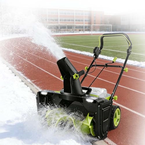 zhenmaster 40V Lithium-Ion Cordless Snow Blower, 20-Inch Brushless Motor with 3500W Power, 25-Foot Snow Throwing Distance & Dual Batteries 180° Adjustable Chutefor for Easy Driveway Clearing