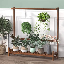 Hanging Plant Stand Indoor Wood Tall Flower Stand For Multiple Plants Plant Shelf Coat Rack Stand For Window Plant Shelf Indoor Garden Balcony Home Decor Bedroom Display Rack Simple Ladder Fram