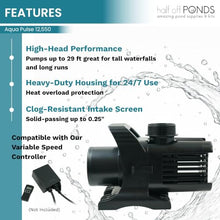 Aqua Pulse Submersible Pond Pump, 12,500 GPH, 100 ft Cord
