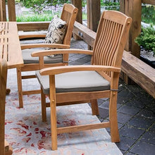 Cambridge Casual Caterina Teak Wood 6-Piece Outdoor Dining Set with Bench Natural Teak/Beige Cushion