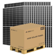 SUNGOLDPOWER 32PCS 450W Solar Panels Monocrystalline UL 61730, Grade A Solar Cell,Waterproof IP68,High Efficiency Solar Panel On/Off Grid for Charging Station,Caravan,RV,Yacht, Boat (Total 14400W)