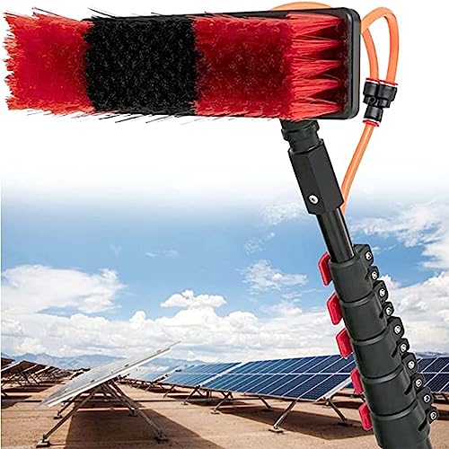 3.6-12m,Window Poles, Water Supply Retractable Brushes for Cleaning Greenhouse Roofs, Cleaning Photovoltaic and Solar Panels, Cleaning Brush Heads,35cmbrushhead-9M/30FT