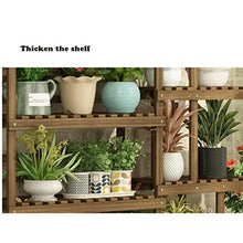 MIIKHI Plant Stands,Flower Shelf Multi Layer Indoor and Outdoor Wood Balcony Shelf Floor Type Living Room Succulent Potted Plant Racknishings/Wood Color/Small