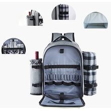 Picnic Backpack Basket Portable Incubator Travel Lunch BBQ Picnic Outdoor Picnic Bag Insulation Bag (D L31*W21*H42CM)