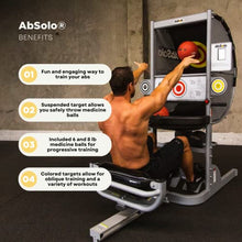 Ab Coaster Ab Solo Abdominal Exercise Machine with Patented Ball Return Design, Touch Targets, Repetition Counter, Training Balls Included Black