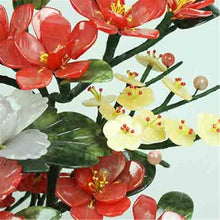 YXIANG56Q Fake Plants Fake Plants Decor,Chinese Bonsai Jade Flower Basket for Home Living Room Decoration Bonsai Tree