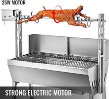 MNSSRN Automatic Suckling Pig Barbecue Grill, Stainless Steel Charcoal Roast Leg of Lamb Stove Barbecue Machine Barbecue Toast Roast Pig Motor Windshield
