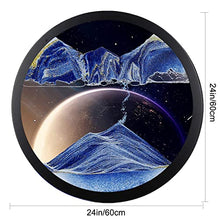 AECEVAN Wall Mount Moving Sand Art 23.6'' 3D Deep Sea Sculpture Black-i