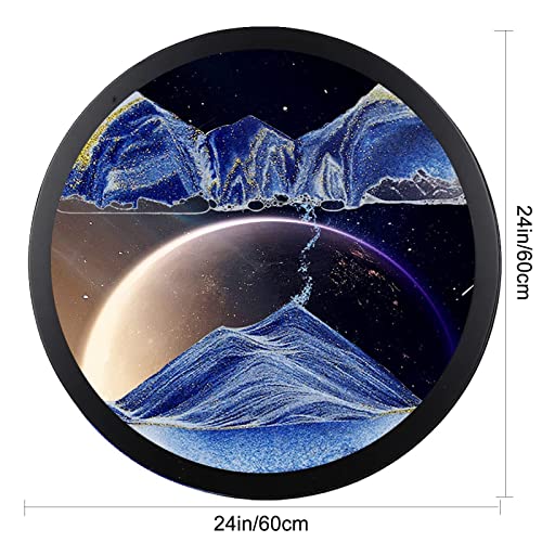AECEVAN Wall Mount Moving Sand Art 23.6'' Blue-b