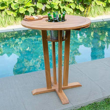 Cambridge Casual Arie Solid Teak Wood Outdoor Bar Dining Table with Removable Lid – Rectangular High Top Patio Table for Balcony, Garden, or Deck – Weather-Resistant Premium Hardwood Furniture